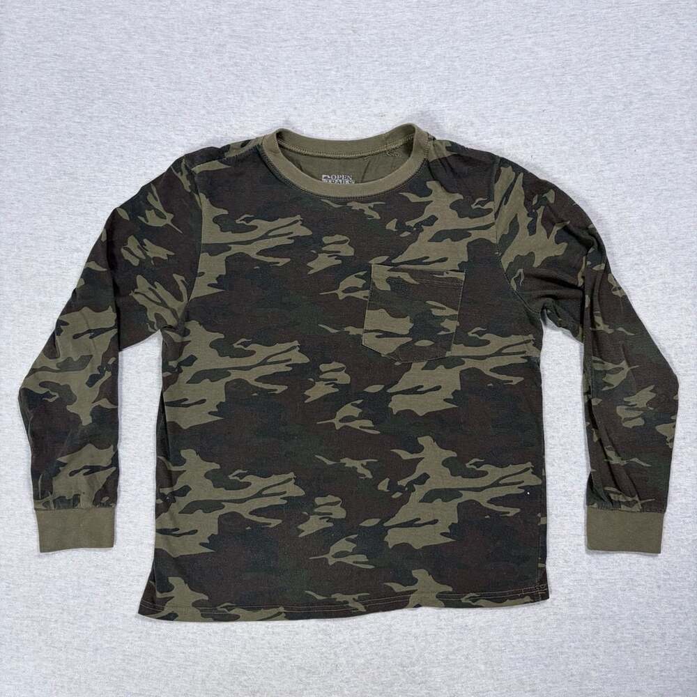 Open Trails Men's Camouflage Long Sleeve T-Shirt with Chest Pocket Size M